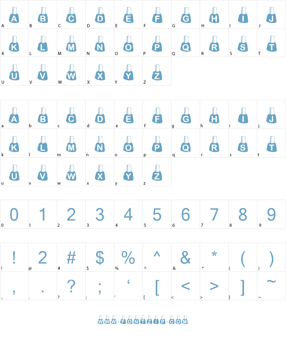 KR Rachel's Polish Font Character